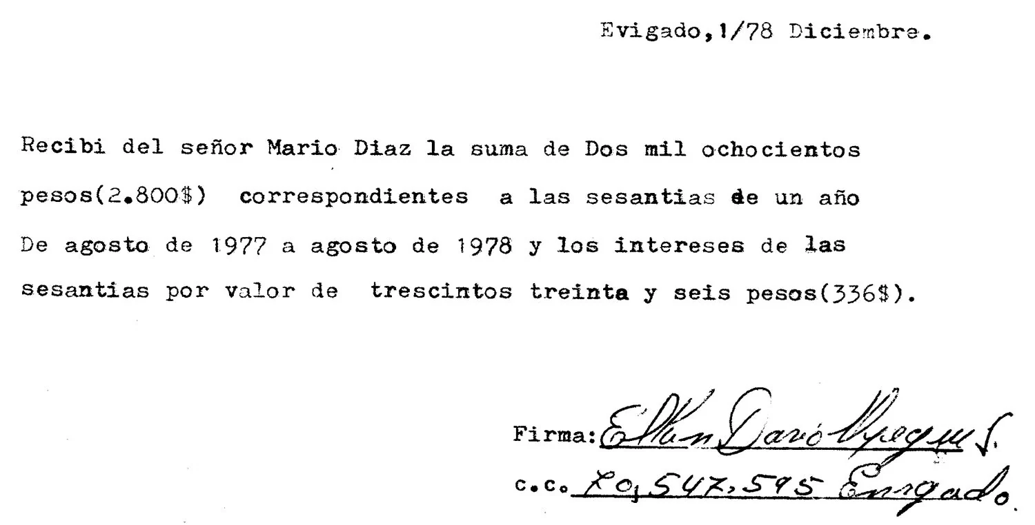 Documento legal histórico de Poliescol, Envigado 1978