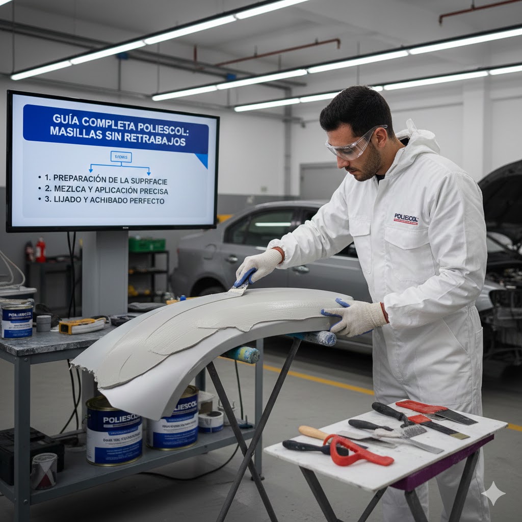 Masillado automotriz sin retrabajos con productos Poliescol