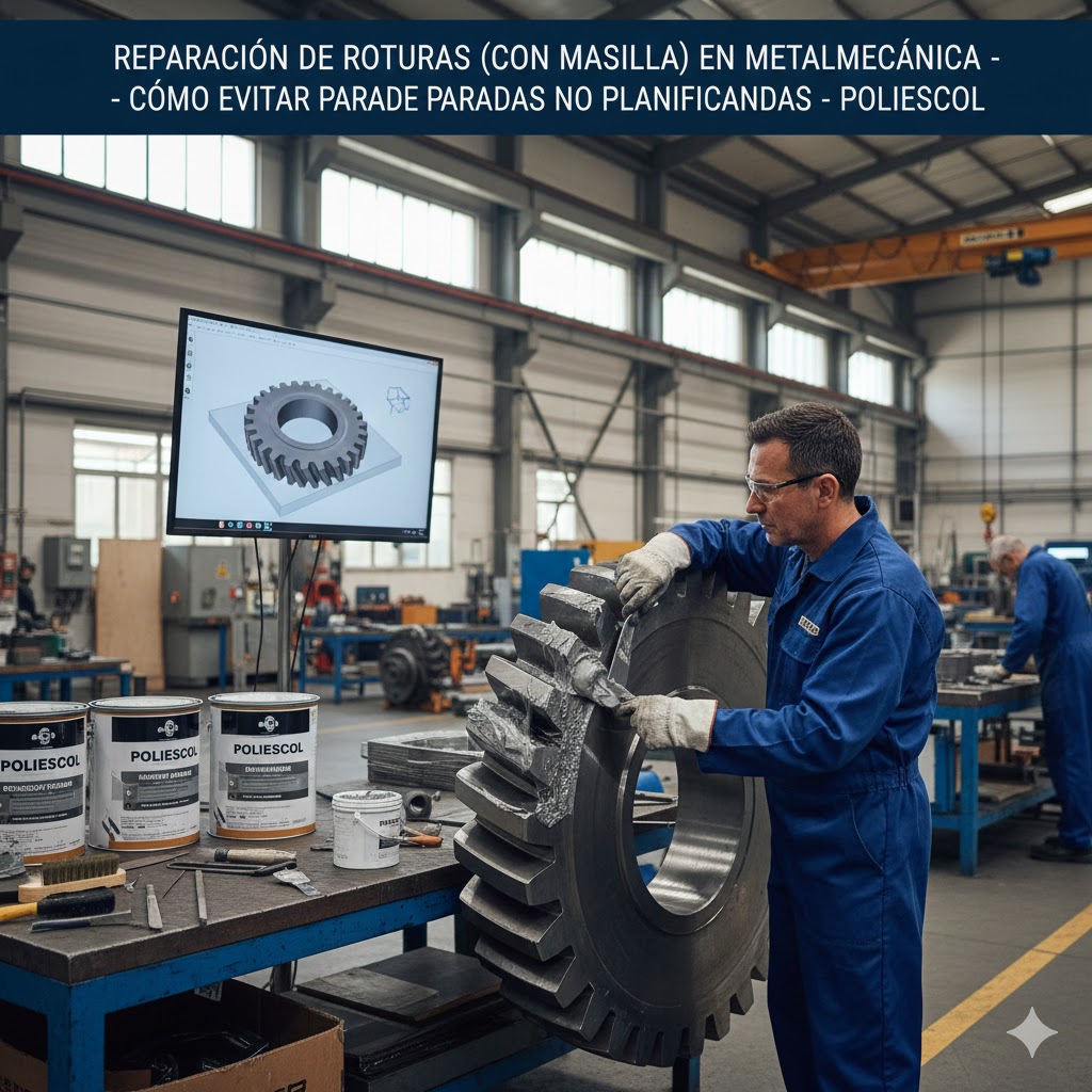 Reparación de fisuras en piezas metalmecánicas con Poliescol